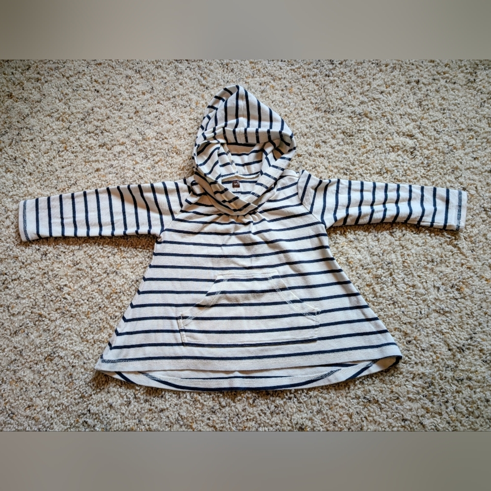 Tea Collection Striped Hooded Kids Top